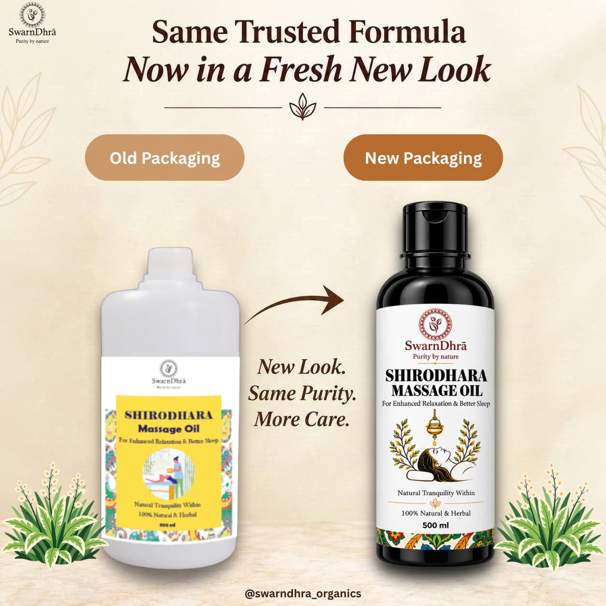 01MO - SwarnDhra - Shirodhara Massage Oil | 500 ml