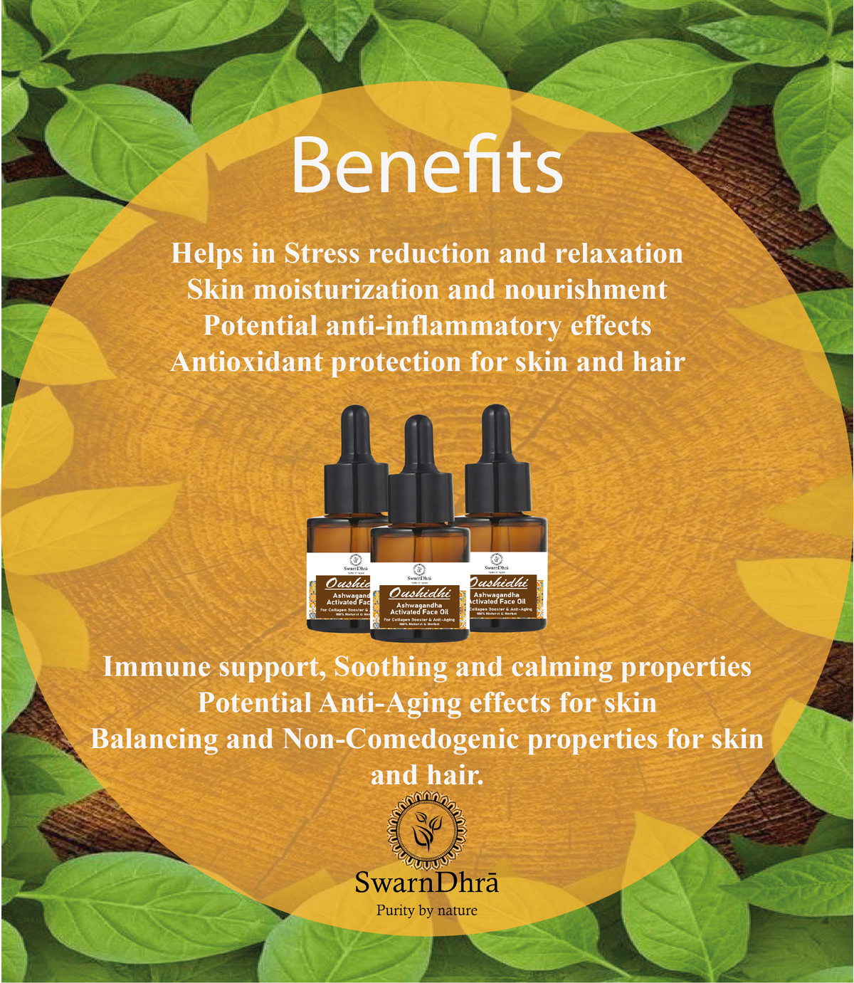Oushidhi Activated Ashwagndha Anti-Aging Face Oil | 20ml